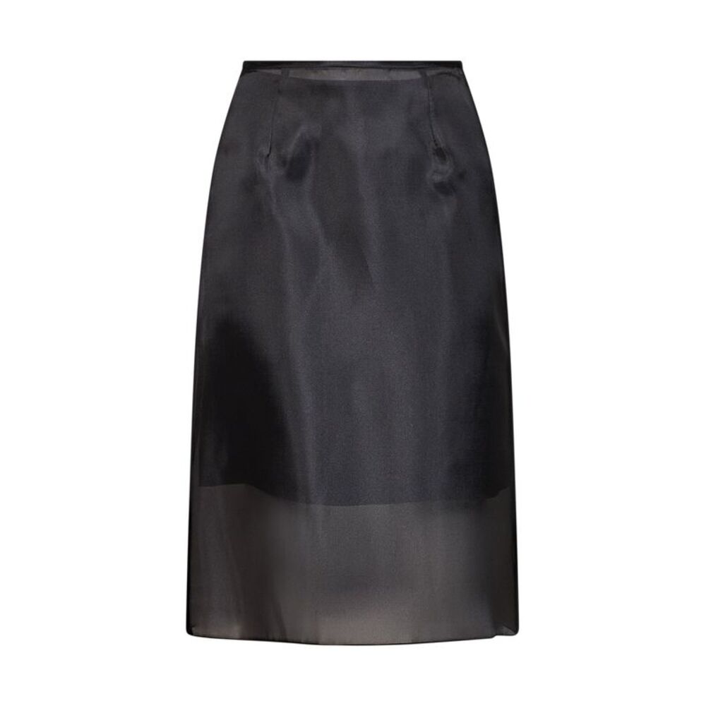 Blanca Vita Women Onyx Organza Geremia Midi Skirt
